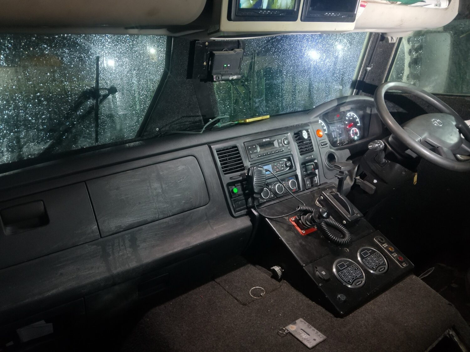 Armoured vehicle dashboard restored after the aircon repair